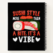 Sushi Stil mehr als ein Biss Notizblock (Rückseite)