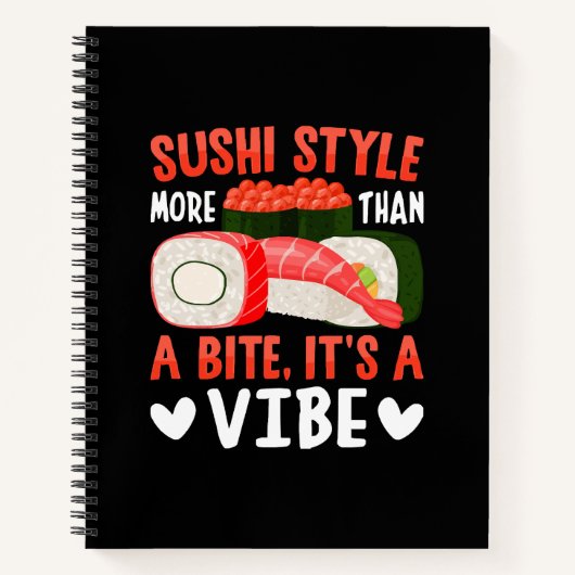 Sushi Stil mehr als ein Biss Notizblock (Vorderseite)