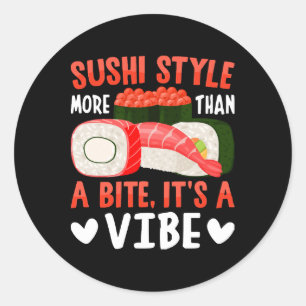 Sushi-Stil mehr als nur ein Happen Runder Aufkleber