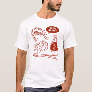 Sushi-Süchtiger – Japanisches Essen Handgezeichnet T-Shirt