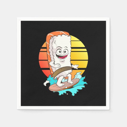 Sushi surfen serviette (Vorderseite)