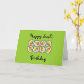 Sushi Sushi Birthday Card Karte (Gelbe Blume)