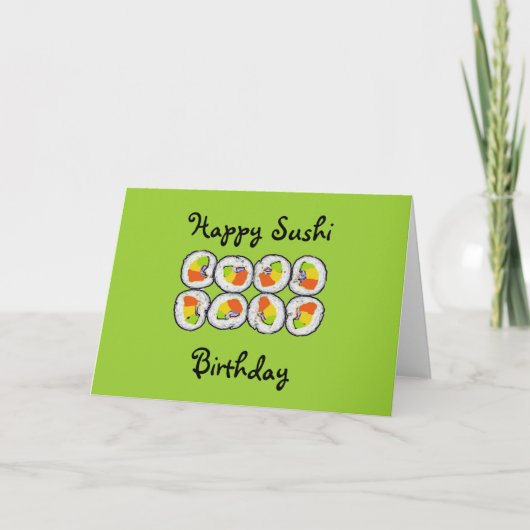 Sushi Sushi Birthday Card Karte (Vorderseite)