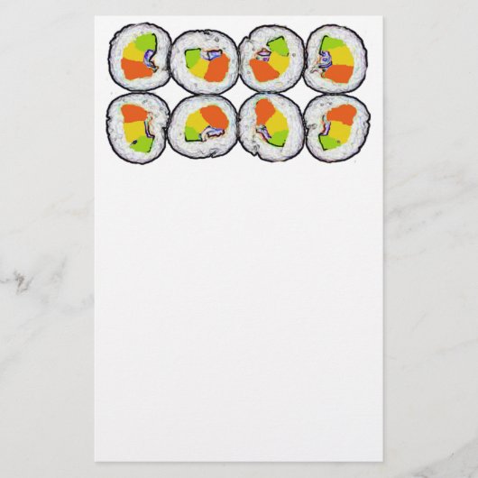 Sushi-Sushi-Briefpapier Briefpapier (Vorderseite)