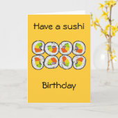 Sushi Sushi Card Karte (Gelbe Blume)