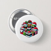 Sushi Sushi Funny Funny Funny Festival Button (Vorne & Hinten)