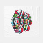 Sushi Sushi Funny Funny Funny Festival Fleecedecke (Vorderseite (Horizontal))