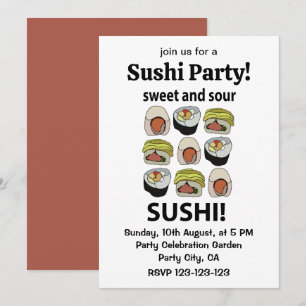 Sushi Süß-Sauer Sushi Einladung