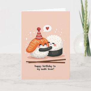 Sushi Süße Geburtstagsillustrationskarte Karte