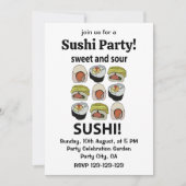 Sushi Sweet und Sour Sushi Einladung (Vorderseite)
