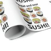 Sushi Sweet und Sour Sushi Geschenkpapier (Rolleneckpunkt)