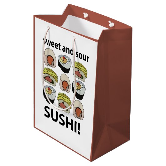 Sushi Sweet und Sour Sushi Mittlere Geschenktüte (Rückseite Schrägansicht)
