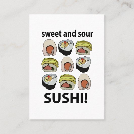 Sushi Sweet und Sour Sushi Visitenkarte (Vorderseite)