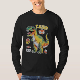 Sushi T-rex Kawaii Anime Tie Dye Dinosaur Trex Lov T-Shirt