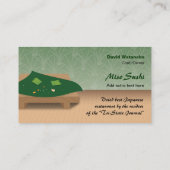 Sushi-Tabellen-Restaurant Visitenkarte (Rückseite)