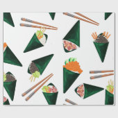 Sushi Temaki Geschenkpapier (Flach)