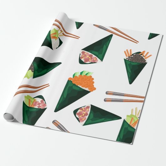 Sushi Temaki Geschenkpapier (Ungerollt)