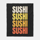 Sushi-Textentwurf Fleecedecke (Vorderseite)