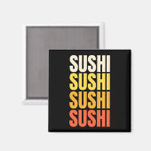 Sushi-Textentwurf Magnet (Vorderseite/Rückseite)