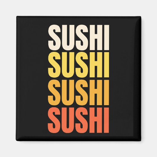 Sushi-Textentwurf Magnet (Vorne)
