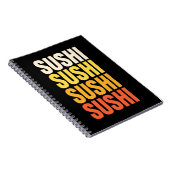 Sushi-Textentwurf Notizblock (Rechte Seite)