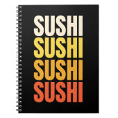 Sushi-Textentwurf Notizblock (Vorderseite)