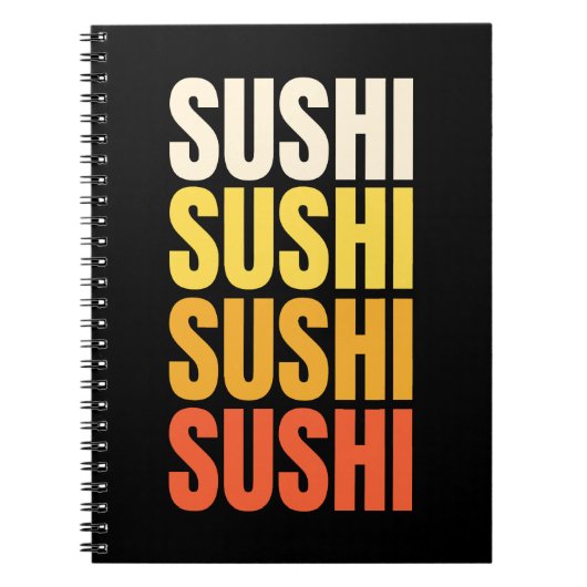Sushi-Textentwurf Notizblock (Vorderseite)