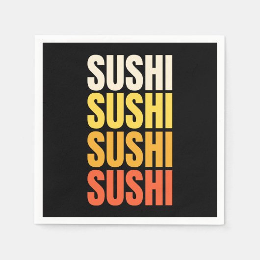 Sushi-Textentwurf Serviette (Vorderseite)