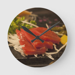 Sushi Thunfisch Thunfisch Party Zeit Fisch Essen Runde Wanduhr