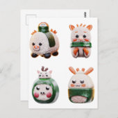 Sushi-Tier, Postkreuz Postkarte (Vorne/Hinten)