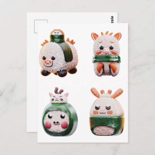 Sushi-Tier, Postkreuz Postkarte (Vorne/Hinten)