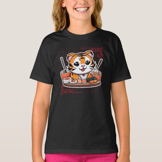 Sushi Tiger Served T-Shirt (Vorderseite)