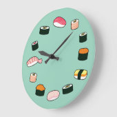Sushi Time! Funky (Minze) Wall Clock Große Wanduhr (Winkel)