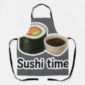 Sushi Time Sticker - Realistisches Sushi mit Soy Schürze (Vorderseite)