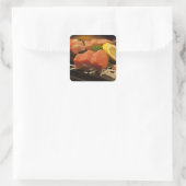 Sushi Time Thunfisch Party Fisch Quadratischer Aufkleber (Tasche)