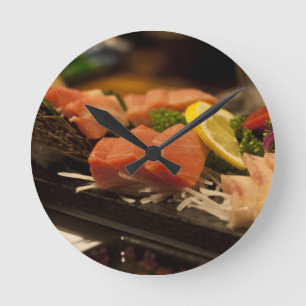 Sushi Time Thunfisch Party Fisch Runde Wanduhr