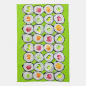 Sushi Time watercolor wasabi Geschirrtuch (Vertikal)