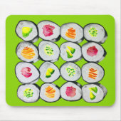 Sushi Time watercolor wasabi Mousepad (Vorne)