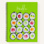 Sushi Time watercolor wasabi Notizblock (Vorderseite)