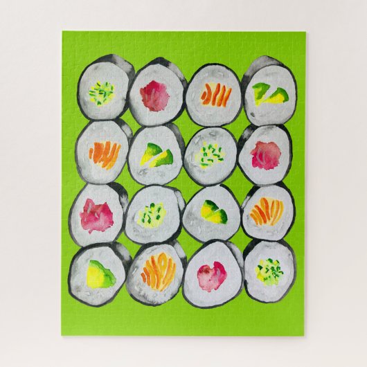 Sushi Time watercolor wasabi Puzzle (Vertikal)