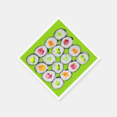 Sushi Time watercolor wasabi Serviette (Ecke)