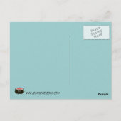 Sushi Tower - Ein glücklicher Stack der Sushi-Freu Postkarte (Rückseite)