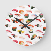 Sushi-Uhr Runde Wanduhr (Vorderseite)