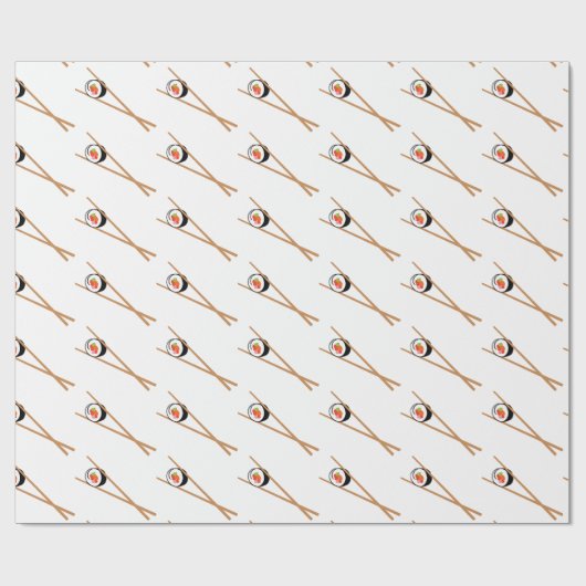 Sushi und Chopsticks Geschenkpapier (Flach)
