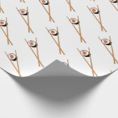 Sushi und Chopsticks Geschenkpapier (Ecke)