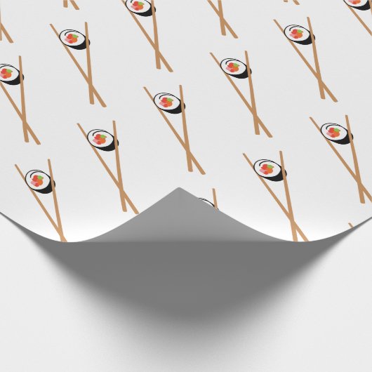 Sushi und Chopsticks Geschenkpapier (Ecke)
