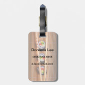 Sushi und hölzerne Essstäbchen Gepäckanhänger (Rückseite vertikal)