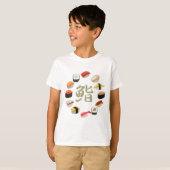 Sushi und Kanji 回転寿司 T-Shirt (Vorne ganz)