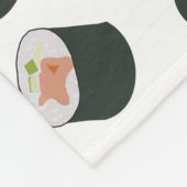 Sushi und Noodles Muster Fleecedecke (Ecke)