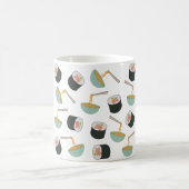 Sushi und Noodles Muster Kaffeetasse (Mittel)